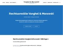 Website Screenshot Rechtsanwälte Vanghel & Morawski