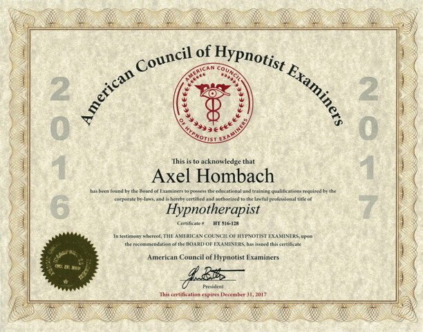 Bilder Axel Hombach - Hypnose & Coaching