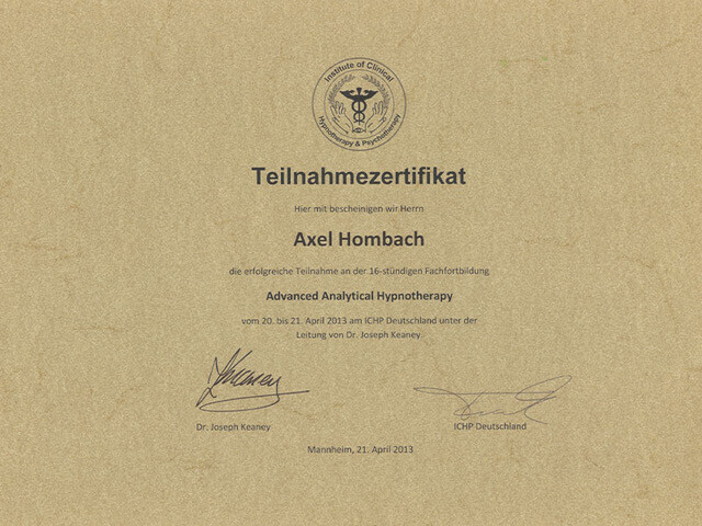 Bilder Axel Hombach - Hypnose & Coaching