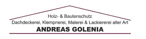 Holz Bautenschutz, Dachdeckerei, Klempnerei, Malerei Lackierer aller Art Andreas Golenia Logo