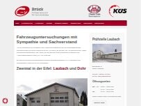 Website Screenshot Kfz-Prüfstelle und Ingenieurbüro Brück