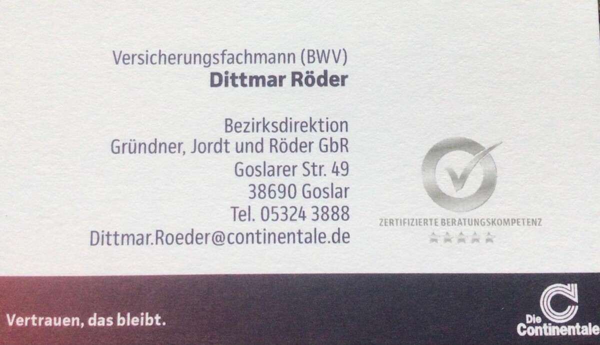 Bilder Continentale Versicherung Dittmar Röder
