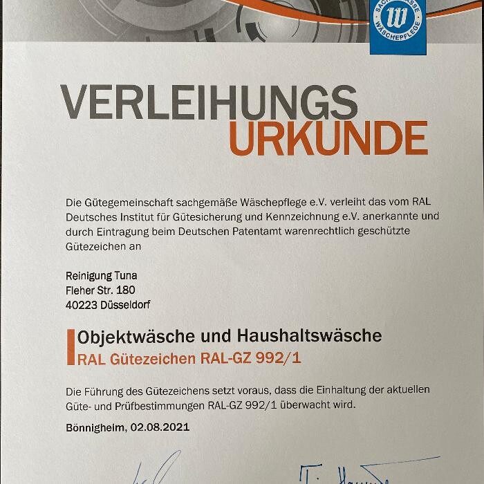 Bilder Reinigung Tuna e.K.