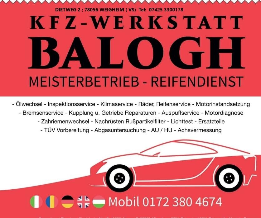 Bilder Kfz- Werkstatt und Reifenservice Balogh