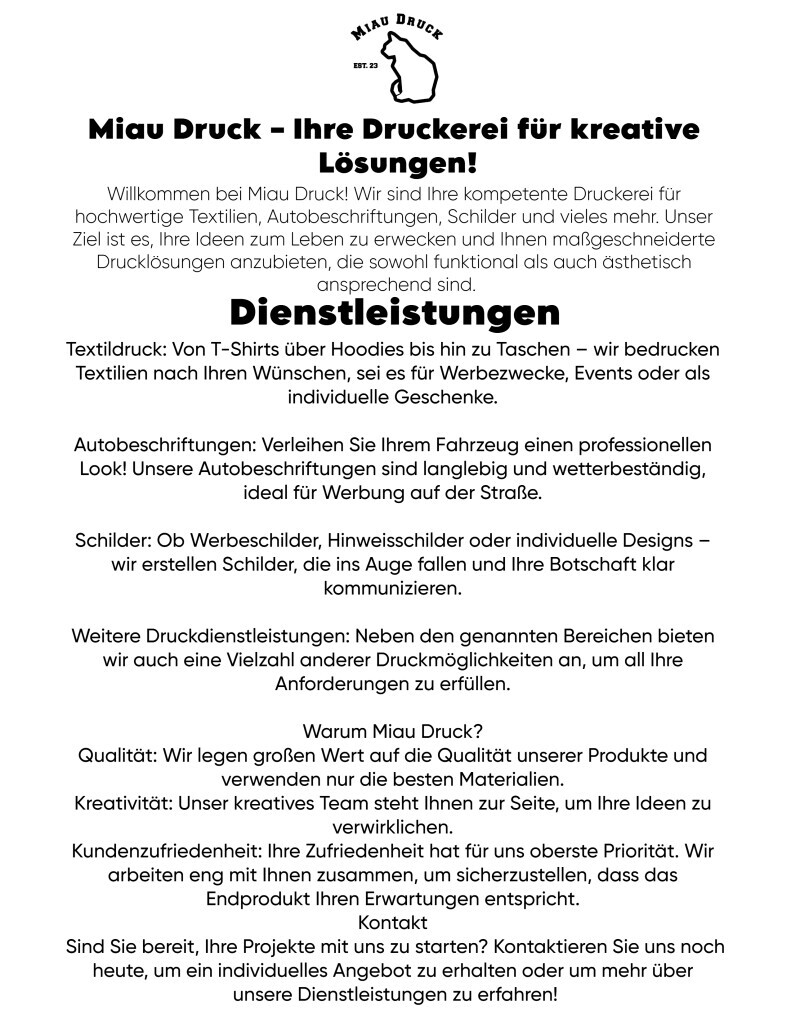 Bilder Miau Druck