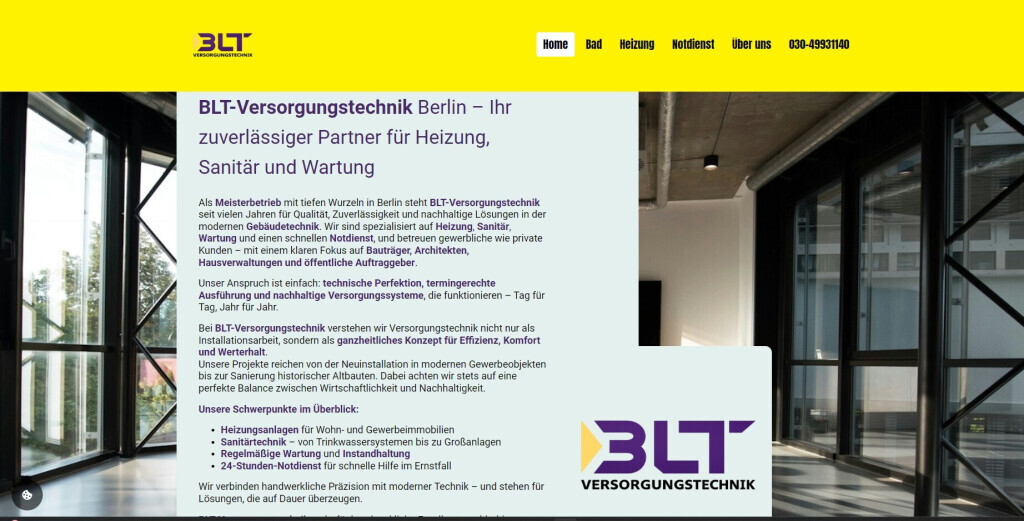 Bilder BLT-Versorgungstechnik UG