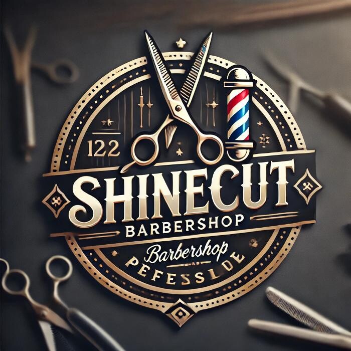 Shine Cut Barbershop Logo
