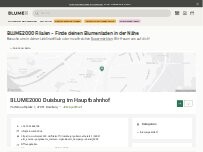 Website Screenshot BLUME2000 Duisburg im Hauptbahnhof