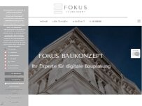 Website Screenshot Fokus Baukonzept