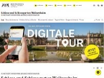 Website Screenshot Schloss und Schlossgarten Weikersheim