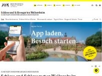 Website Screenshot Schloss und Schlossgarten Weikersheim