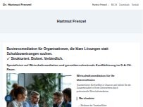 Website Screenshot Dr. Hartmut Frenzel | Executive Mediation