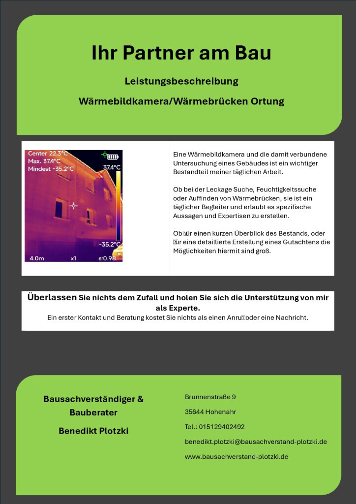 Bilder Bausachverständiger & Bauberater Benedikt Plotzki