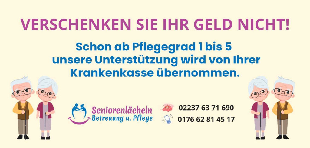 Bilder Seniorenlächeln Betreuung und Pflege