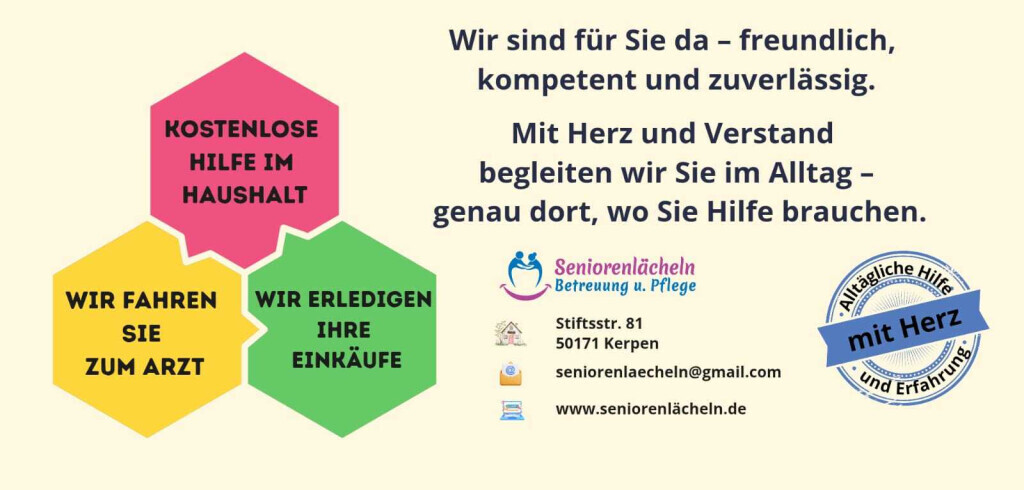 Bilder Seniorenlächeln Betreuung und Pflege