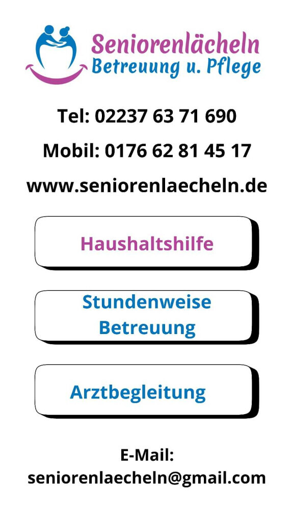 Bilder Seniorenlächeln Betreuung und Pflege