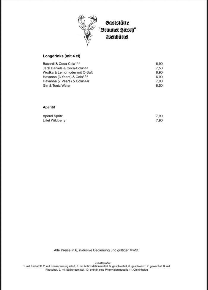 Bilder Gaststätte Brauner Hirsch Isenbüttel
