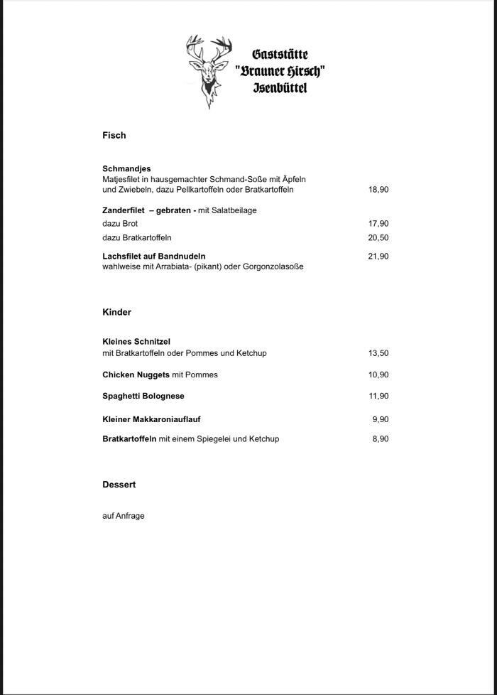 Bilder Gaststätte Brauner Hirsch Isenbüttel