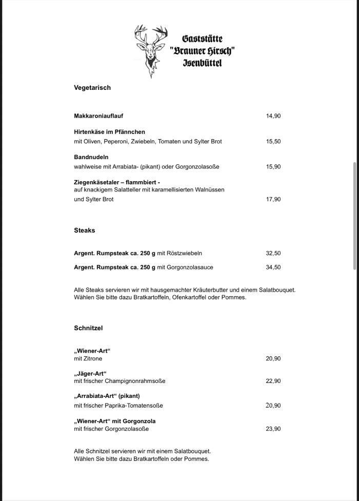 Bilder Gaststätte Brauner Hirsch Isenbüttel