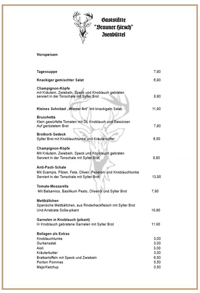 Bilder Gaststätte Brauner Hirsch Isenbüttel