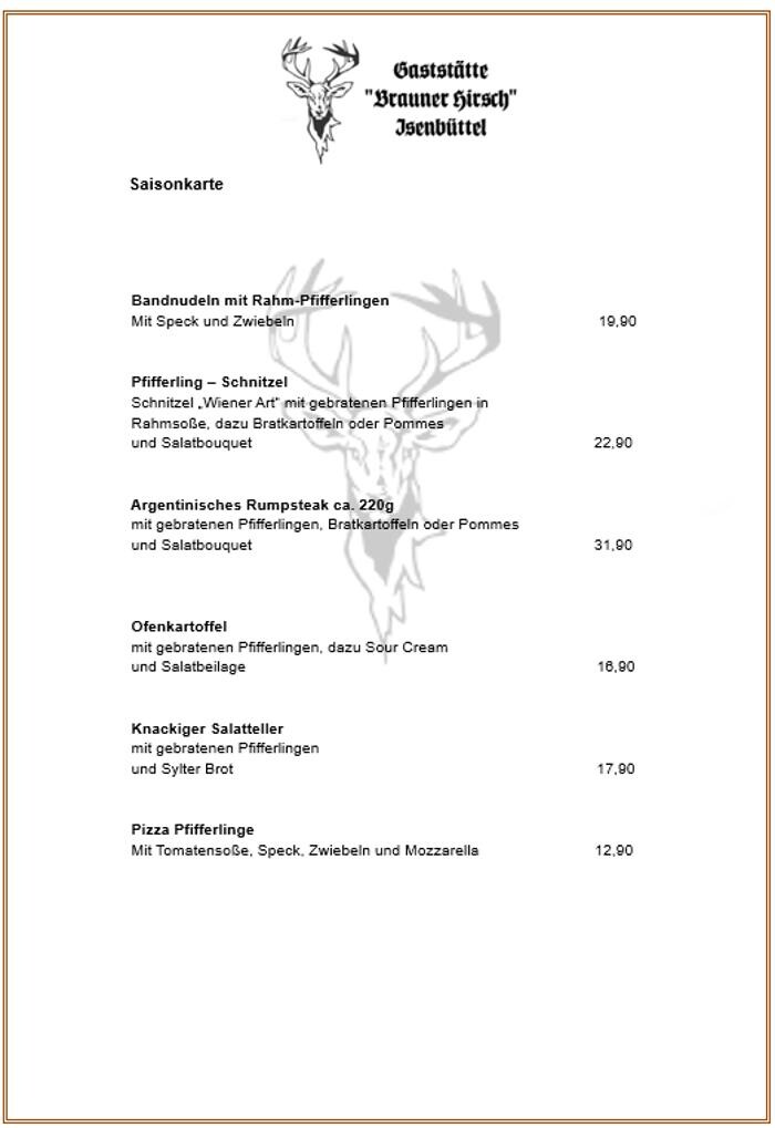 Bilder Gaststätte Brauner Hirsch Isenbüttel