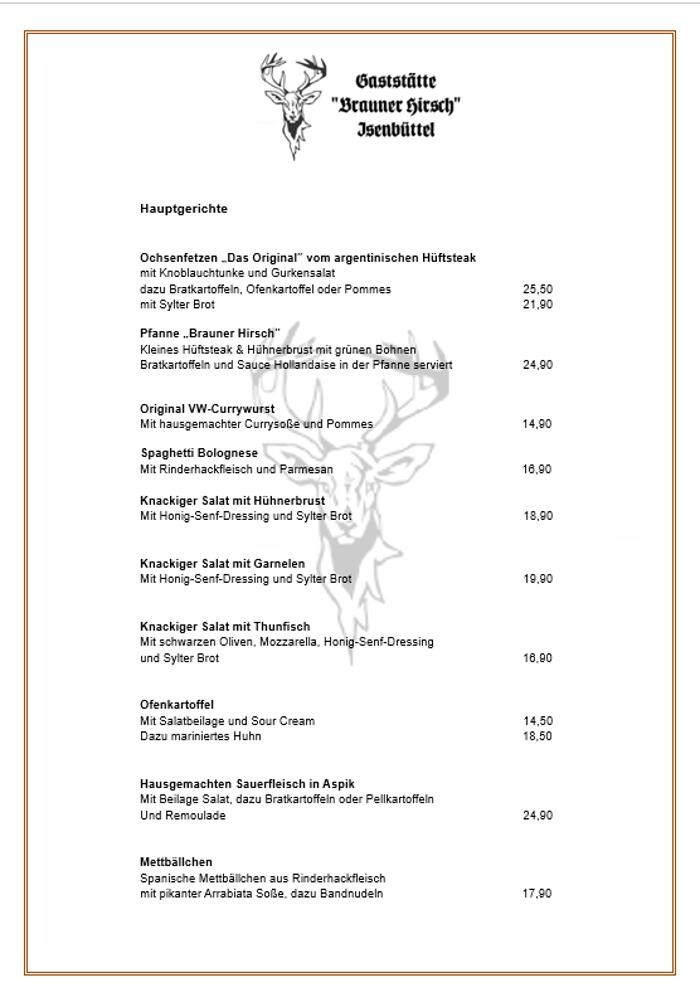 Bilder Gaststätte Brauner Hirsch Isenbüttel