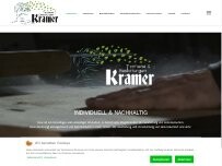 Website Screenshot Kramer Rainer Tischlerei, Bestattungen, Grabsteinarbeiten
