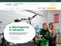 Website Screenshot e-motion e-Bike Welt, Dreirad- & Lastenfahrrad-Zentrum Schwerin
