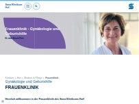 Website Screenshot Frauenklinik im Sana Klinikum Hof