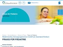 Website Screenshot MVZ am Seenland Klinikum - Praxis für Pädiatrie, Stefanie Schieber
