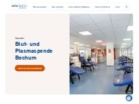 Website Screenshot Blut- und Plasmaspende Bochum Octapharma Plasma GmbH
