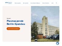 Website Screenshot Plasmaspende Spandau Octapharma Plasma GmbH