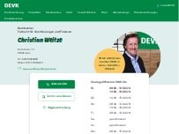 Website Screenshot DEVK Versicherungen: Christian Weitze