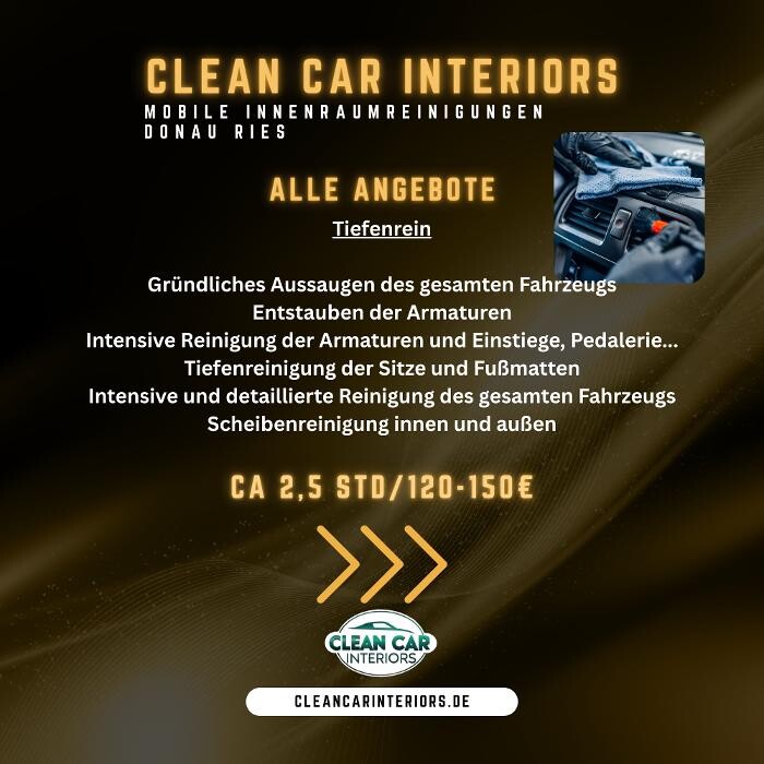 Bilder Clean Car Interiors - Innenraumreinigung