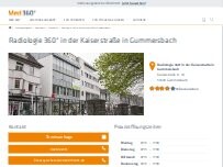 Website Screenshot Radiologie 360° - Praxis in der Kaiserstraße in Gummersbach