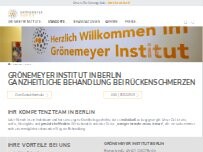 Website Screenshot Grönemeyer Institut Berlin
