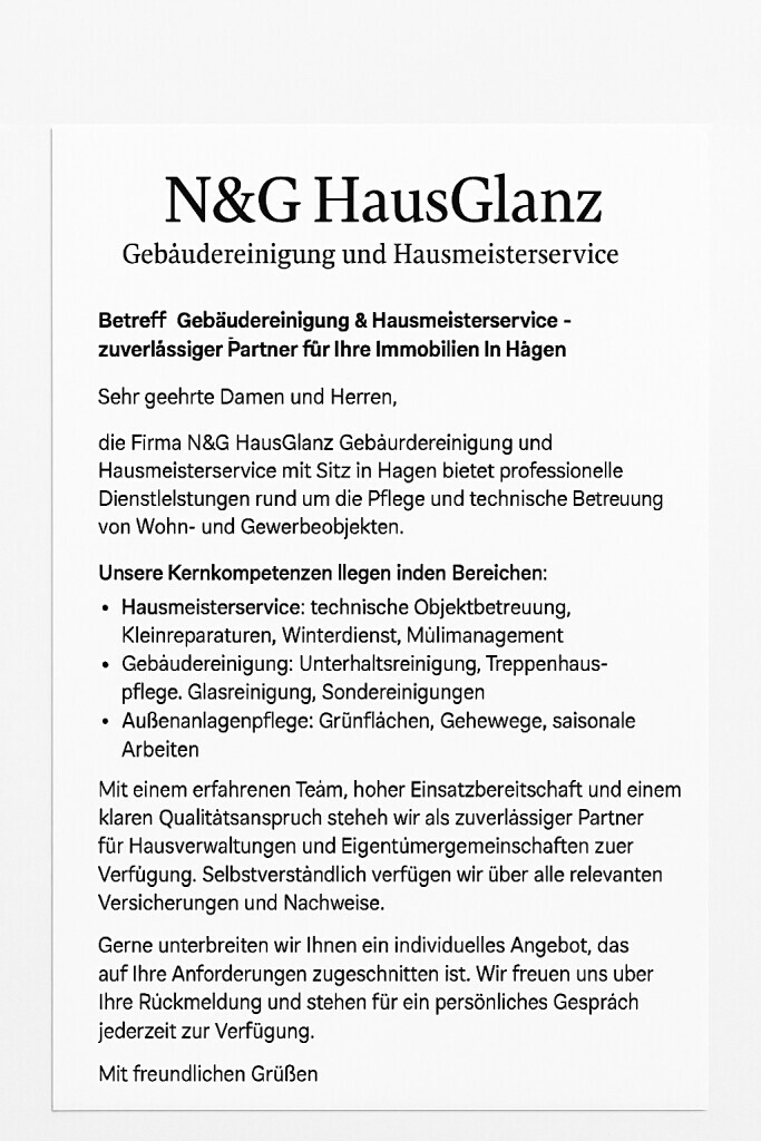 Bilder N&G HausGlanz Gebäudereinigung/Hausmeisterservice