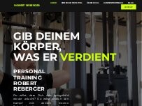 Website Screenshot Personal Training Robert Reberger