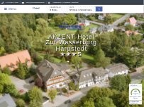 Website Screenshot AKZENT Hotel Zur Wasserburg Hotel Garni - bed & breakfast