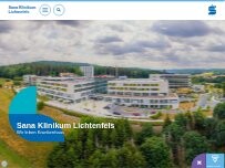 Website Screenshot Sana Klinikum Lichtenfels