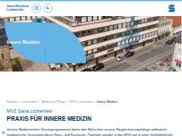 Website Screenshot Sana MVZ Lichtenfels - Praxis für Innere Medizin