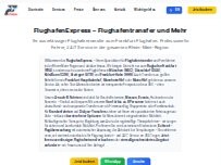 Website Screenshot Flughafen Express