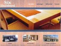 Website Screenshot Tischlerei Six