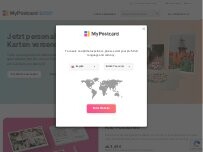 Website Screenshot MyPostcard App - Postkarten online Versenden