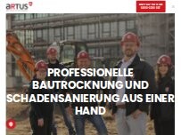 Website Screenshot ARTUS Gesellschaft für Brand- und Wasserschadensanierung