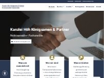 Website Screenshot Rechtsanwälte Höh, Königsamen & Partner