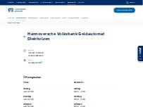 Website Screenshot Hannoversche Volksbank Geldautomat Diekholzen