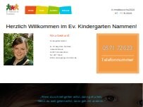 Website Screenshot Evangelischer Kindergarten Nammen Familienzentrum - Ev.-Luth. Kirchengemeinde Lerbeck