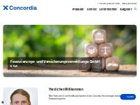 Website Screenshot Concordia Versicherungen K. Voß Finanzierungs- und Versicherungsvermittlungs GmbH