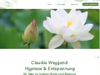 Website Screenshot Praxis für Hypnose und Entspannung Claudia Weygand